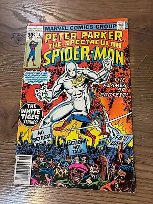 Buy The Spectacular Spider-Man #9 - Marvel Comics - 1977 - Back Issue - 1st White Ti • 25£