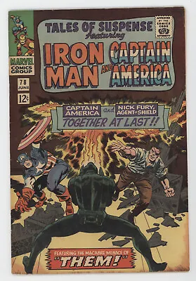 Buy Tales Of Suspense 78 Marvel 1966 FN Iron Man Captain America Nick Fury • 55.34£