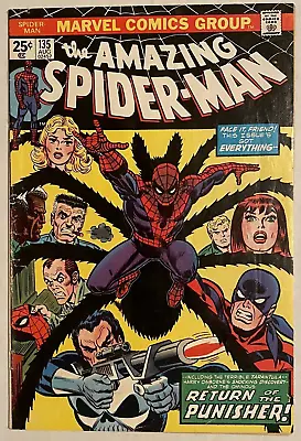 Buy Amazing Spider-Man #135 2nd Appearance Of Punisher App 129 Marvel Comics 1974 • 89£