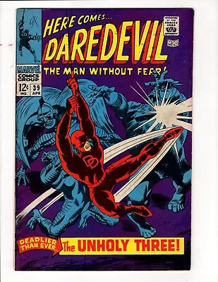 Buy Daredevil #39 Marvel 1968 (THIS BOOK HAS MINOR RESTORATION SEE DESCRIPTION) • 15.31£