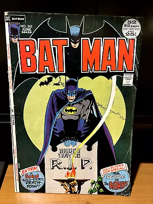Buy Batman #242 1st Appearance Matches Malone 1972 BRONZE AGE, NEAL ADAMS COVERS • 31.17£