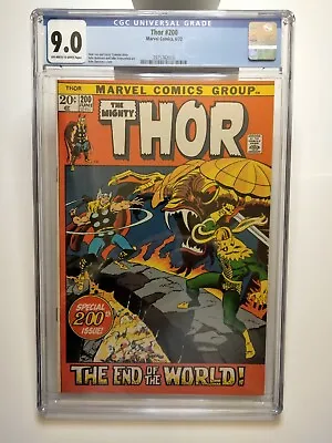 Buy Thor # 200 Marvel Comics, 6/72 CGC 9.0 Off-White/White Pages • 79.12£