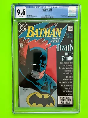 Buy Batman 426 12/88 Cgc 9.6 White Pages Death In The Family Key Dc Comics • 85.93£