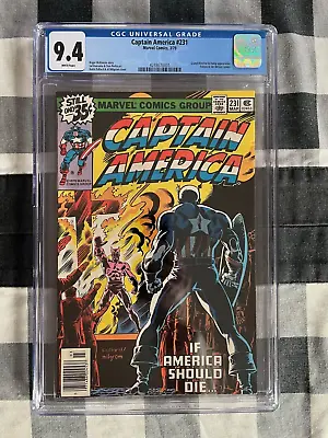 Buy Captain America #231 CGC 9.4 White Pages Newsstand  Marvel Comics 1979 New Case! • 57.56£