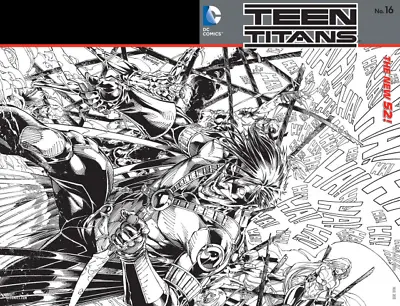 Buy TEEN TITANS #16 Black & White WRAP Cover  • 5.99£