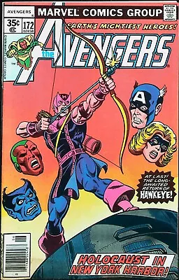 Buy Avengers #172 Vol 1 (1978) KEY ISSUE *Hawkeye Returns To The Team* - Fine- • 6.33£