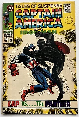 Buy Tales Of Suspense #98 Black Panther Captain America Iron Man Marvel Comics 1968 • 35£