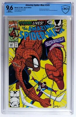 Buy Amazing Spider-Man #345  CBCS NM+ 9.6  1991 Marvel  1st Full Cletus Kasady • 31.66£