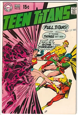 Buy Teen Titans #22 1969 DC Comics 5.0 VG/FN KEY WONDER GIRL ORIGIN NICK CARDY COVER • 20.59£