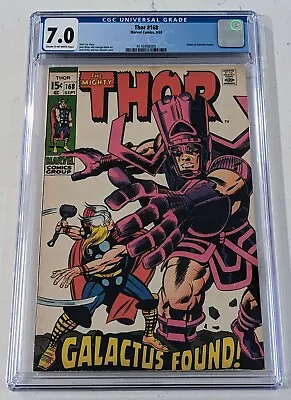 Buy THOR #168 CGC 7.0 - Origin Of Galactus Begins - 1969 Marvel Comics • 209.76£