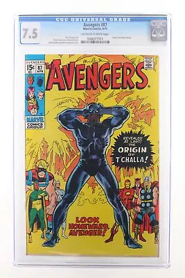 Buy Avengers #87 - Marvel Comics 1971 CGC 7.5 Origin Of The Black Panther. • 87.15£