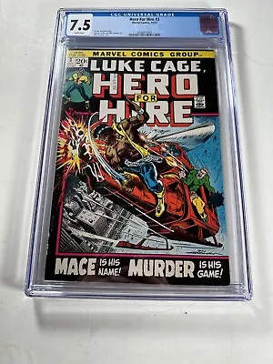 Buy Luke Cage Hero For Hire #3 1st App Of Gideon Mace! CGC 7.5 Marvel Comics 1972 • 110.68£