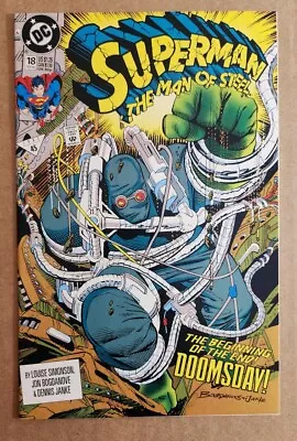 Buy Superman The Man Of Steel #18 1st App Of Doomsday DC Comics 1st Print 1992 • 15.80£