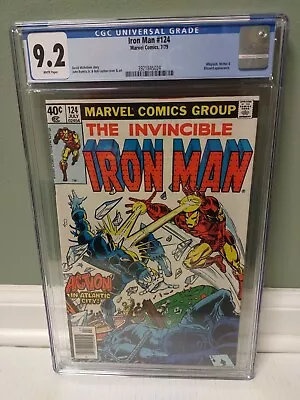Buy Iron Man #124 CGC 9.2  Marvel Comics  1979  Whiplash App  **FREE SHIPPING** 🇺🇸 • 63.96£