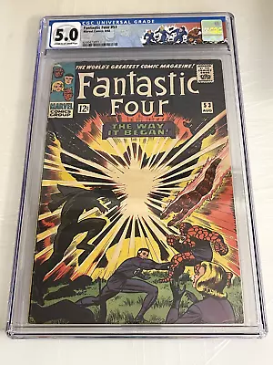 Buy Fantastic Four 53 Cgc 5.0 1st App Klaw 2nd App Black Panther Marvel Comics • 138.36£