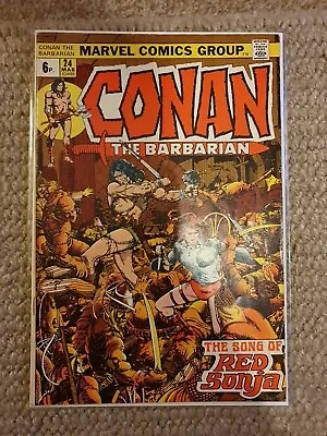 Buy CONAN THE BARBARIAN # 24 (1st Full Appearance Of RED SONJA, 1973) • 75£