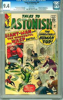 Buy TALES TO ASTONISH 50 CGC 9.4 GIANT-MAN WASP 1st HUMAN TOP Silver Age MARVEL 1963 • 1,337.85£