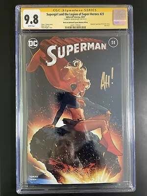 Buy Supergirl & Legion Of Super Heroes 23 CGC 9.8 SS Signed Hughes SDCC Mexican Foil • 143.39£