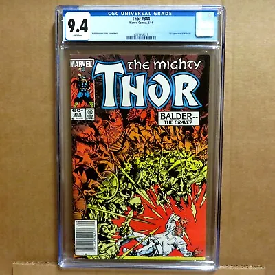 Buy THOR #344 CGC Graded 9.4 Marvel Comics 1984 1ST APP MALEKITH • 38.42£