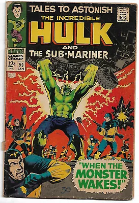 Buy 1968 MARVEL Silver Age: Tales To Astonish #99 (Dan Adkins) Hulk (Marie Severin) • 8.03£