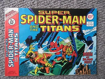 Buy Marvel UK  Spider Man And The Titans Comic #225 1st June 1977 • 4£
