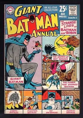 Buy Giant Batman Annual #5 Strange Lives Of Batman & Robin - 1963 DC - VF+ To VF/NM • 162.86£
