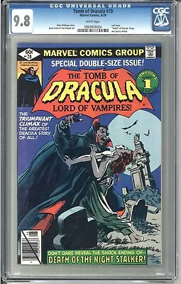 Buy Tomb Of Dracula 70 Cgc 9.8 White Pages Last Issue Marvel Comic 1977 • 311.55£