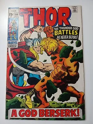Buy Thor #166 FN 6.0 2nd Appearance HIM (Adam Warlock)! 6.5-7 Marvel 1969 • 118.74£