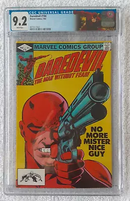 Buy Daredevil #184 (Marvel, 7/82) CGC 9.2 NM- (PUNISHER Appearance) Frank Miller Art • 118.46£