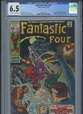Buy Fantastic Four Vol 1 #94 1970 CGC 6.5 (1st App Of Agatha Harkness) • 103.94£