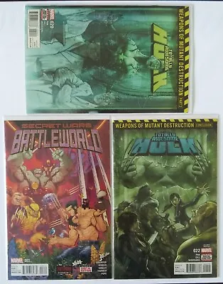 Buy Totally Awesome Hulk 22 2nd Print & 20 + Battleworld 3 - Weapon H 1st Appearance • 15.93£