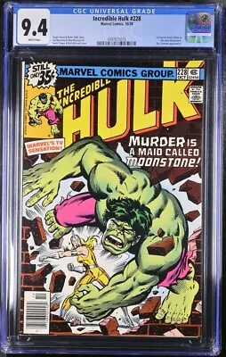 Buy Incredible Hulk #228 CGC 9.4 Newsstand 1st Doctor Karla Sofen As Moonstone 1987 • 88.26£