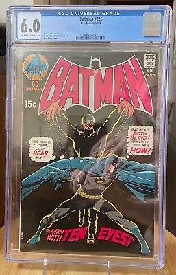Buy BATMAN #226 CGC 6.0 OW/W Neal Adams Giordano O'Neil • 88.34£