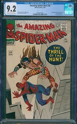 Buy Amazing Spider-Man #34 1966 CGC 9.2 OW-W Pages! • 1,139.32£