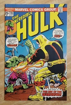 Buy The Incredible Hulk #186, April 1975 Marvel. Wow, Nice Color With Clean Pages. • 20.58£