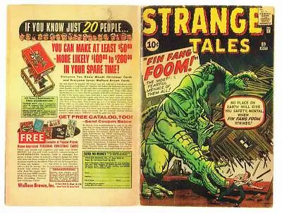 Buy Facsimile Reprint Covers Only To STRANGE TALES #89 - 1961 Silver Age Atlas • 19.71£