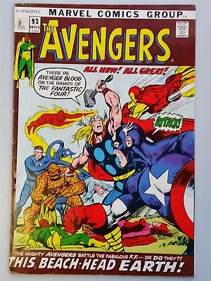 Buy Avengers #93 Vg/fn (5.0) Thor Iron Man Vision November 1971 Marvel Comics ** • 49.99£