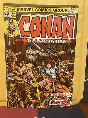 Buy Conan The Barbarian #24 Bronze Age 1st Red Sonja Key! High Grade! Beauty Wow! • 120.37£