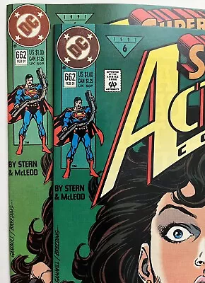 Buy Superman In Action Comics #662 - 2 Book Set Printing Error Off Color, Near Mint • 79.94£