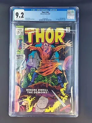 Buy Thor #163 ~ CGC 9.2 ~ 2nd Cameo App Of Him ~ OW/White Pages ~1969 • 237.18£