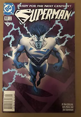 Buy Superman #123 (1997) Debut Of Blue Electric Suit Newsstand Variant - Unread NM!! • 23.68£