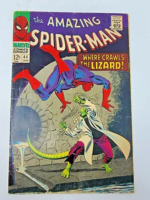 Buy AMAZING SPIDER-MAN #44  2nd Appearance Of Lizard (Curt Connors)   *1967*  4.0 • 77.68£