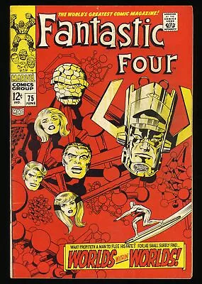 Buy Fantastic Four #75 FN+ 6.5 Silver Surfer Galactus! Jack Kirby Cover! Marvel 1968 • 49.81£