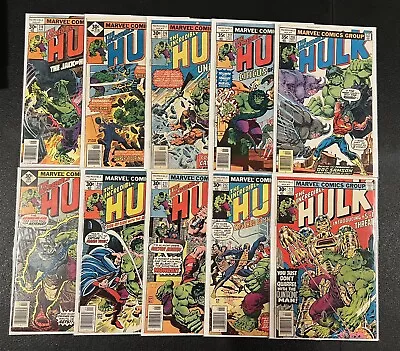 Buy Incredible Hulk Bronze Age Lot Of 10 #209-218 Complete - Grades Range From 5-8.0 • 40.21£