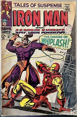 Buy Tales Of Suspense #97 (1968) Iron Man, Captain America. 1st App Whiplash • 15£