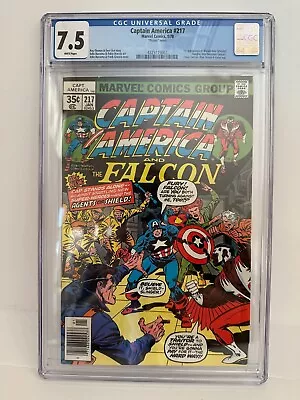Buy Marvel Captain America And The Falcon #217 Comic CGC Graded 7.5 Rare  Pizzazz In • 120.55£