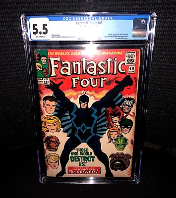 Buy Fantastic Four #46 CGC 5.5 (Marvel 1966) 1st App & Cover BLACK BOLT, Lee/Kirby • 110.60£