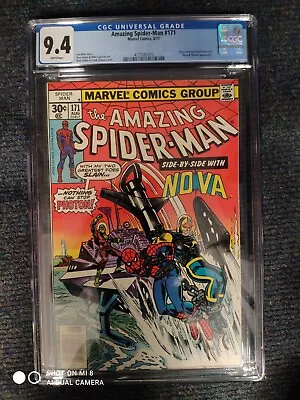 Buy Amazing Spider-man 171 Cgc 9.4 White Pages Nova Appearance • 65£
