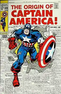 Buy Poster Captain America 109 COVER Marvel Comics Print 11.5x16 • 13.67£