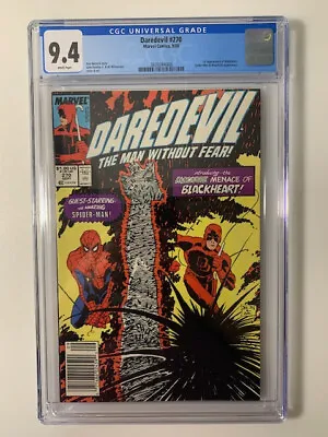 Buy Daredevil #270 NM CGC 9.4 Newsstand! 1st Appearance Blackheart! • 168.74£